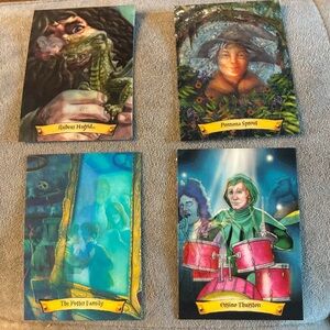 2001 Harry Potter Chocolate Frog Lenticular Rare Cards (Lot of 4 Unsealed)
